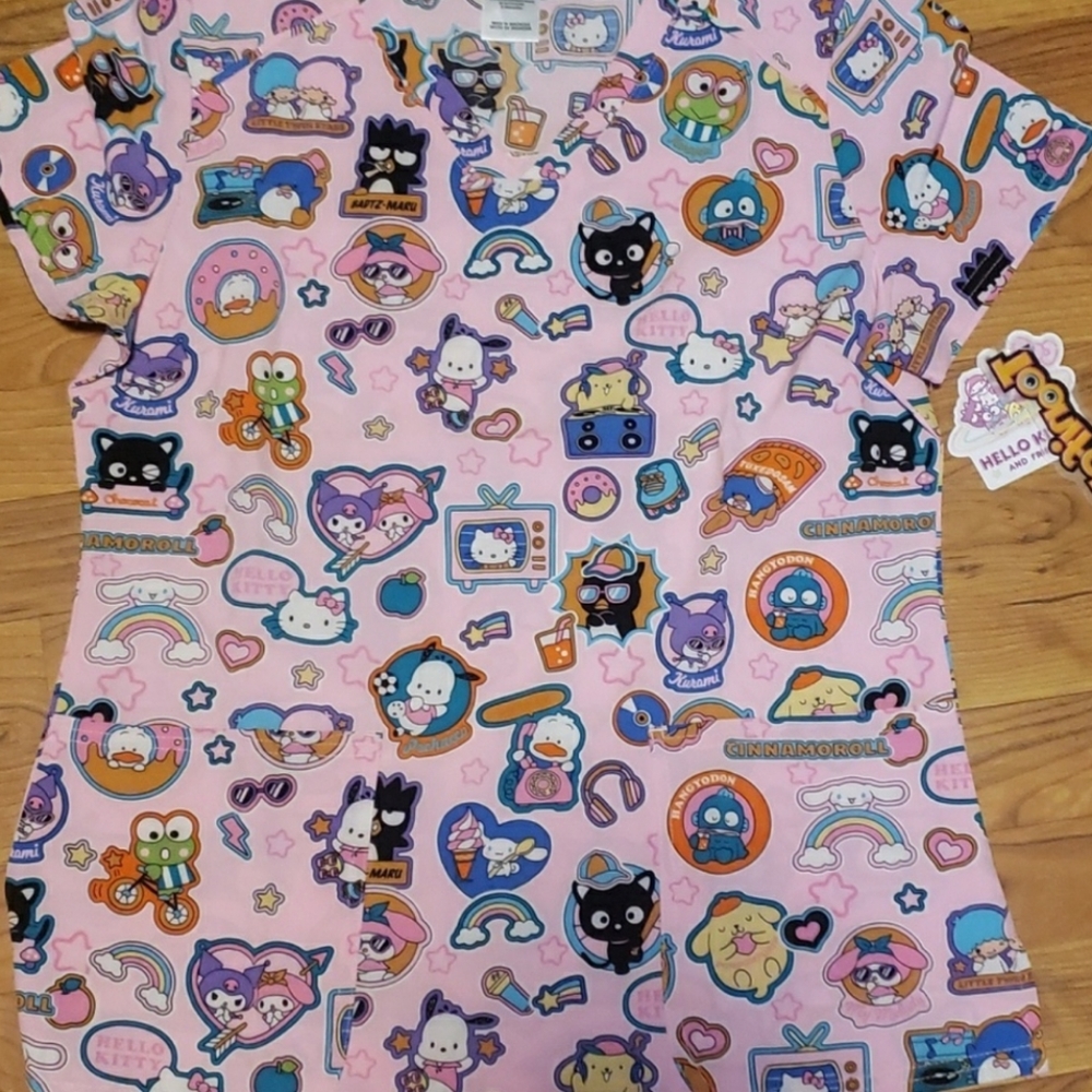 Hello kitty scrub shirt